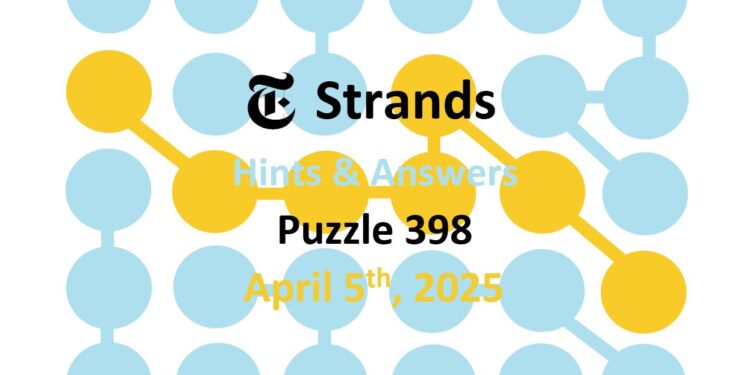 Daily Strands 398 Answers Today - 5th April 2025