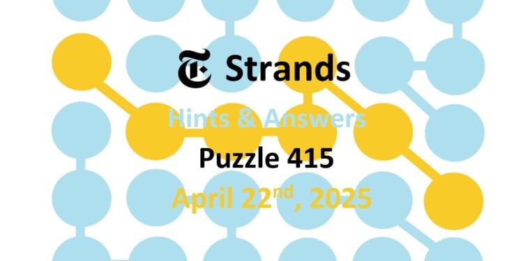 Daily Strands 415 Answers Today - 22nd April 2025