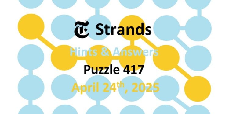 Daily Strands 417 Answers Today - 24th April 2025