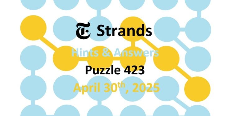 Daily Strands 423 Answers Today - 30th April 2025