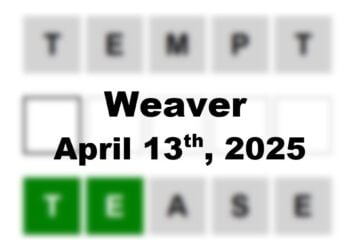 ‘Wordle’ Answer Today 1394 April 13th 2025 – Hints and Solution (4/13/25)