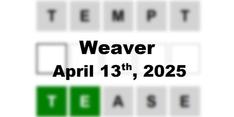 Daily Weaver Answers - 13th April 2025