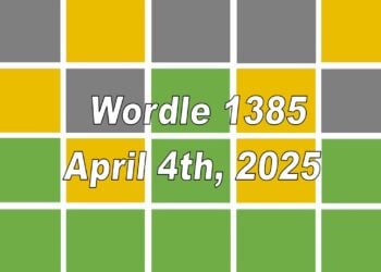 ‘Wordle’ Answer Today 1385 April 4th 2025 – Hints and Solution (4/4/25)