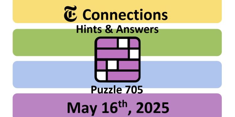 Daily NYT Connections 705 Answers - 16th May 2025