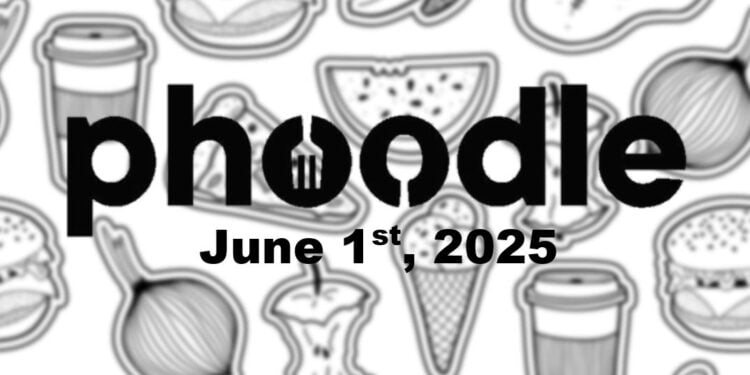 Daily Phoodle - 1st June 2025