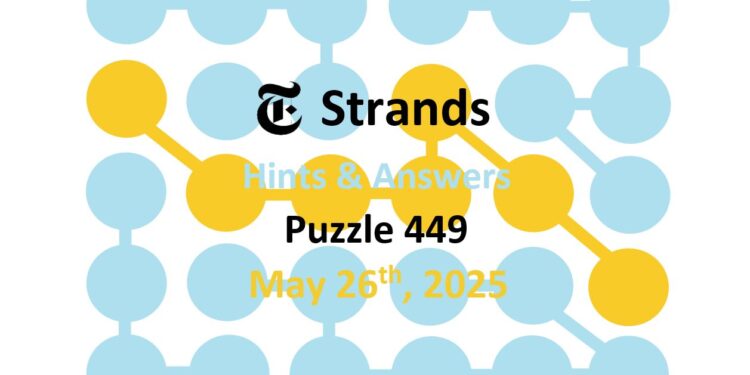 Daily Strands 449 Answers Today - 26th May 2025