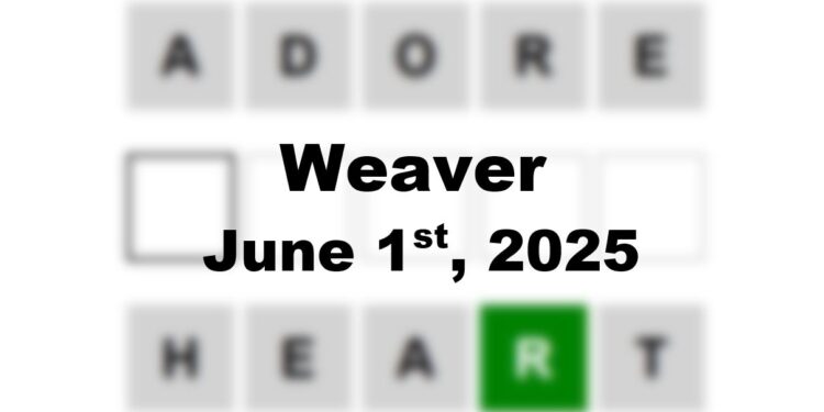 Daily Weaver Answers - 1st June 2025