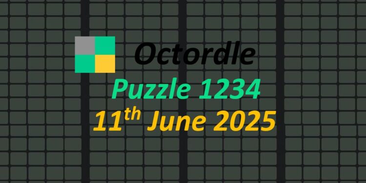 Daily Octordle 11th June 2025 Answers Today 1234
