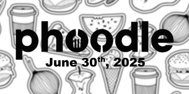 Daily Phoodle - 30th June 2025