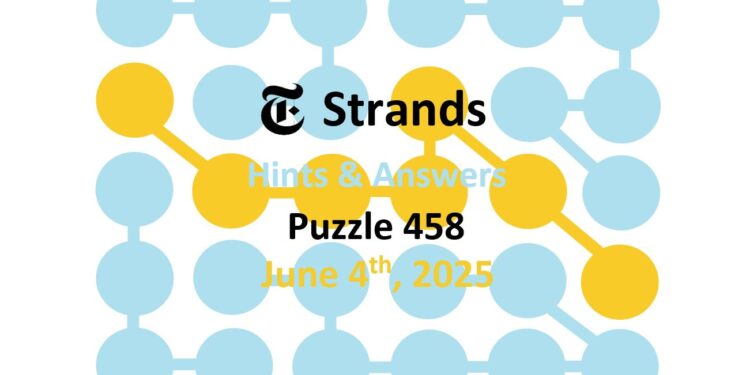 Daily Strands 458 Answers Today - 4th June 2025