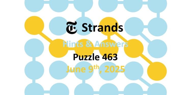 Daily Strands 463 Answers Today - 9th June 2025