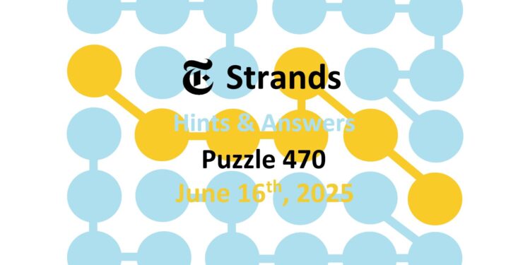 Daily Strands 470 Answers Today - 16th June 2025