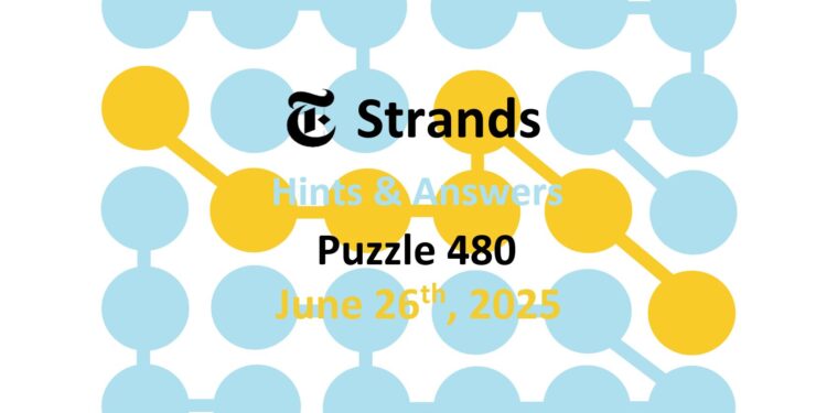 Daily Strands 480 Answers Today - 26th June 2025