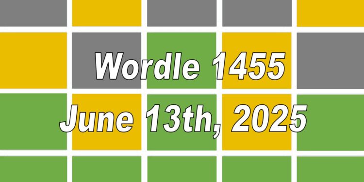 Daily Wordle 1455 - 13th June 2025