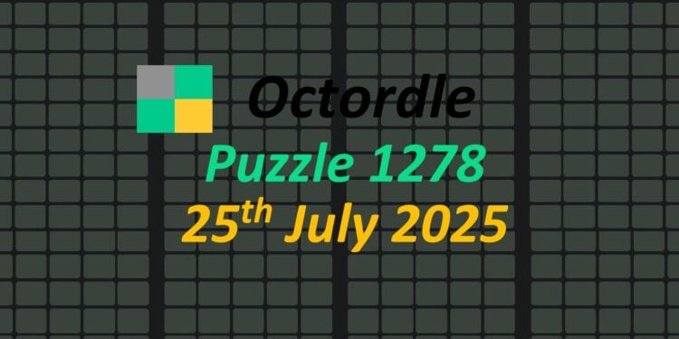 Daily Octordle 25th July 2025 Answers Today 1278