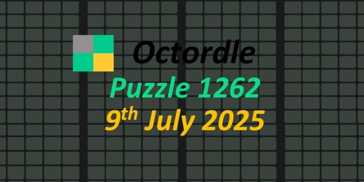 Daily Octordle 9th July 2025 Answers Today 1262