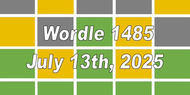 Daily Wordle 1485 - 13th July 2025