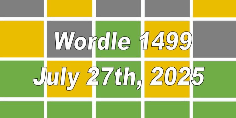 Daily Wordle 1499 - 27th July 2025
