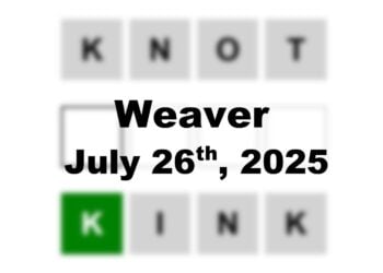 ‘Wordle’ Answer Today 1498 July 26th 2025 – Hints and Solution (7/26/25)