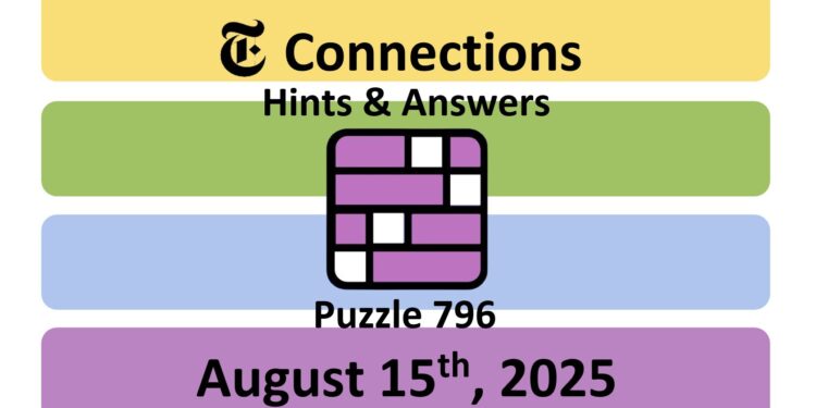 Daily NYT Connections 796 Answers - 15th August 2025