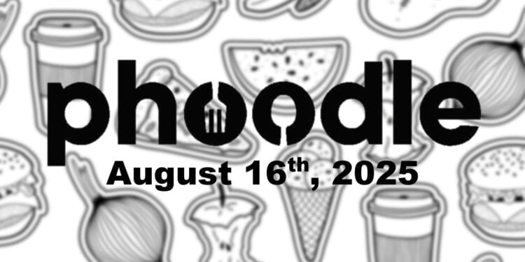 Daily Phoodle - 16th August 2025