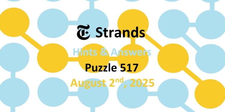 Daily Strands 517 Answers Today - 2nd August 2025