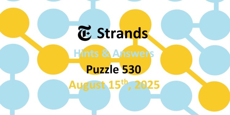 Daily Strands 530 Answers Today - 15th August 2025