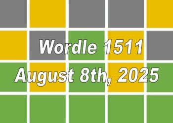 ‘Wordle’ Answer Today 1511 August 8th 2025 – Hints and Solution (8/8/25)