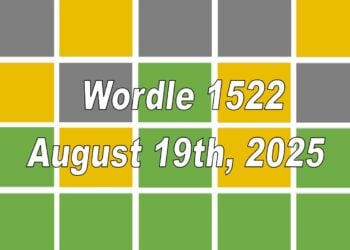 ‘Wordle’ Answer Today 1522 August 19th 2025 – Hints and Solution (8/19/25)