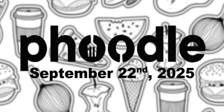 Daily Phoodle - 22nd September 2025
