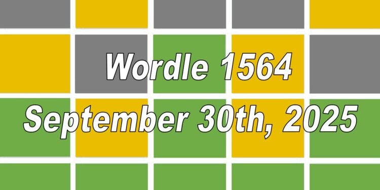 Daily Wordle 1564 - 30th September 2025