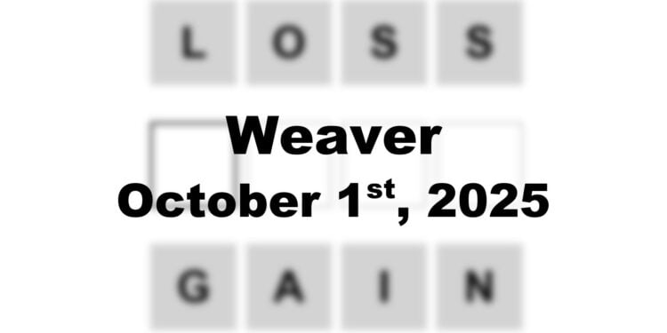 Weaver Answer - 1st October 2025