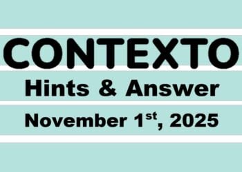 ‘Wordle’ Answer Today 1596 November 1st 2025 – Hints and Solution (11/1/25)