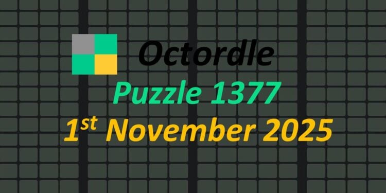 Daily Octordle 1st November 2025 Answers Today 1377