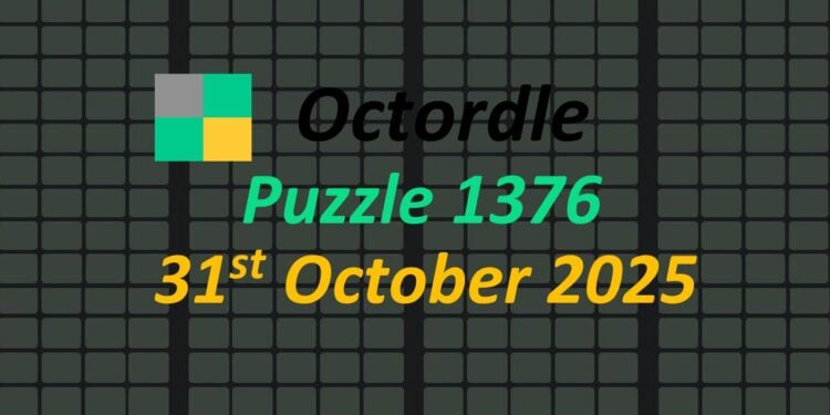 Daily Octordle 31st October 2025 Answers Today 1376