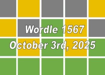 ‘Wordle’ Answer Today 1567 October 3rd 2025 – Hints and Solution (10/3/25)