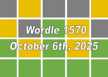 ‘Wordle’ Answer Today 1570 October 6th 2025 – Hints and Solution (10/6/25)