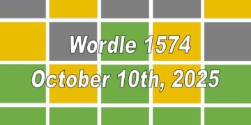 ‘Wordle’ Answer Today 1574 October 10th 2025 – Hints and Solution (10/10/25)