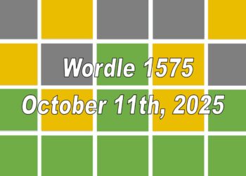 ‘Wordle’ Answer Today 1575 October 11th 2025 – Hints and Solution (10/11/25)