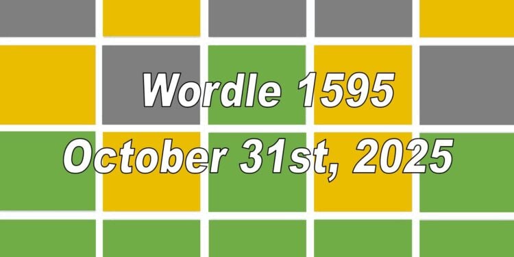 Daily Wordle 1595 - 31st October 2025