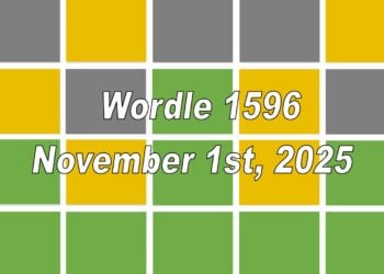 ‘Wordle’ Answer Today 1596 November 1st 2025 – Hints and Solution (11/1/25)