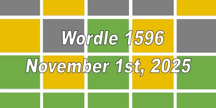 Daily Wordle 1596 - 1st November 2025