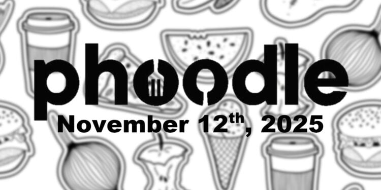 Daily Phoodle - 12th November 2025