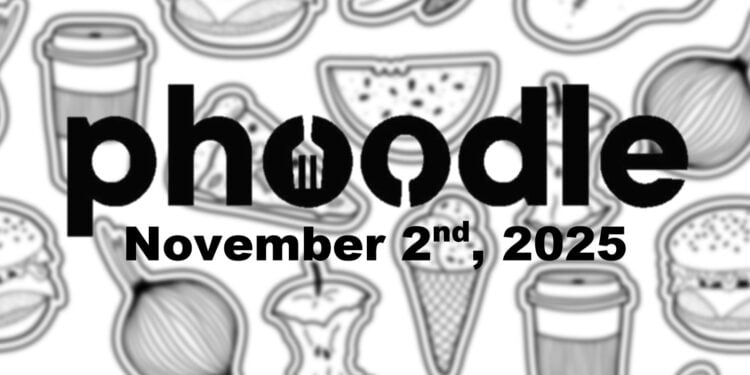 Daily Phoodle - 2nd November 2025