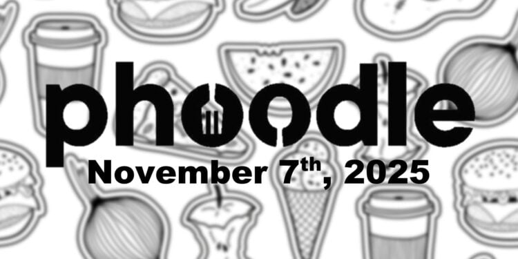 Daily Phoodle - 7th November 2025