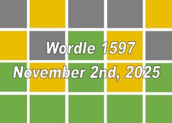 ‘Wordle’ Answer Today 1597 November 2nd 2025 – Hints and Solution (11/2/25)