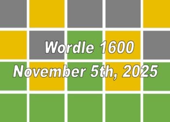 ‘Wordle’ Answer Today 1600 November 5th 2025 – Hints and Solution (11/5/25)