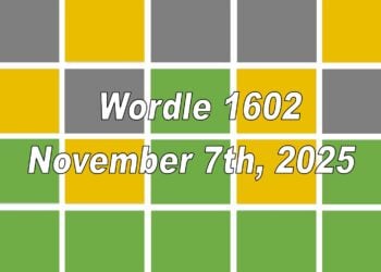 ‘Wordle’ Answer Today 1602 November 7th 2025 – Hints and Solution (11/7/25)