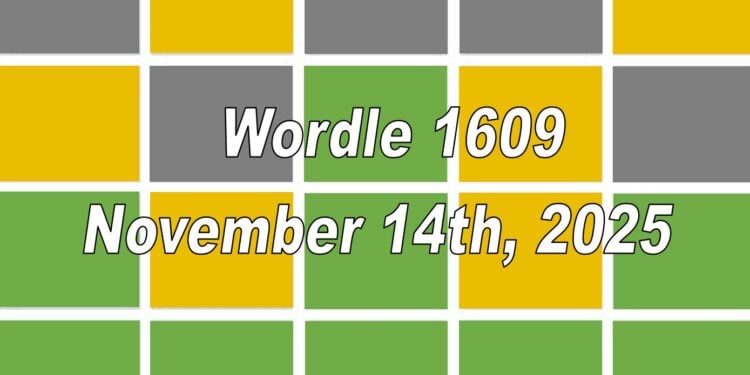 Daily Wordle 1609 - 14th November 2025