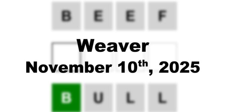 Weaver Answer - 10th November 2025
